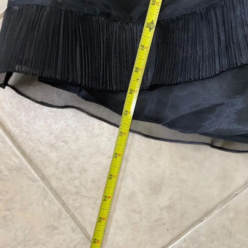 Women's Medieval Victorian Gothic Skirt 14 Black Steampunk Asymmetrical ruffles